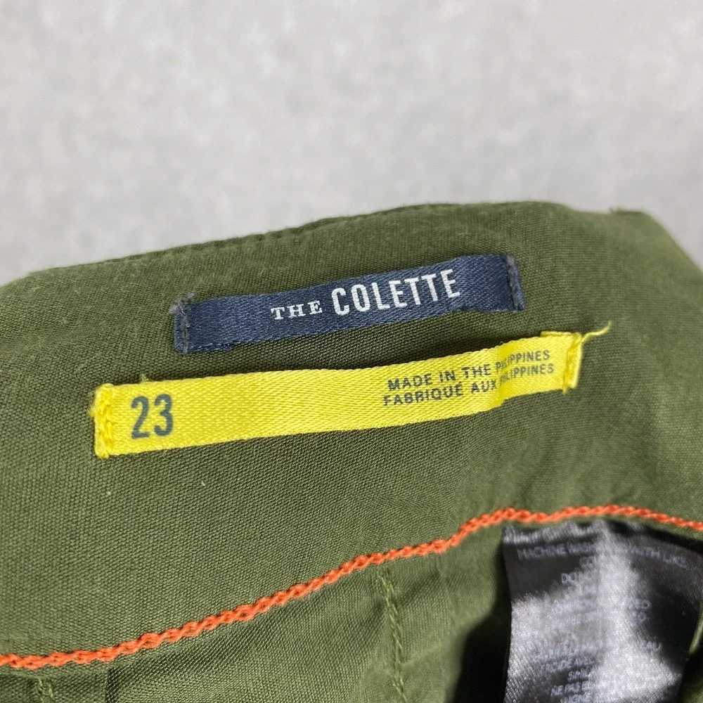 Anthropologie Maeve Green The Colette Wide Leg Linen Blend Crop Pants Size 23 - Picture 8 of 13